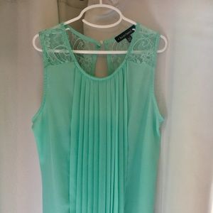 Turquoise Flowy Dress Top